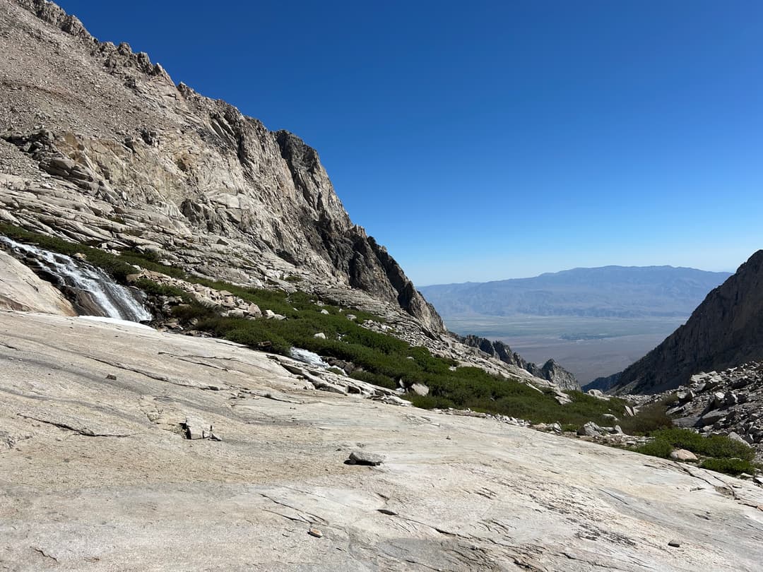 Looking back to the desert floor. Such a pretty little spot.